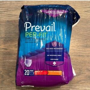 Prevail Per-Fit Daily Underwear for Women - Purple - 20 Count